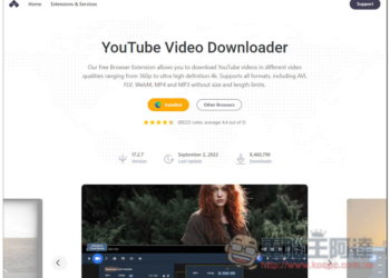 YouTube Video Downloader 可一鍵下載 YouTube 影片、音樂、字幕的免費擴充功能