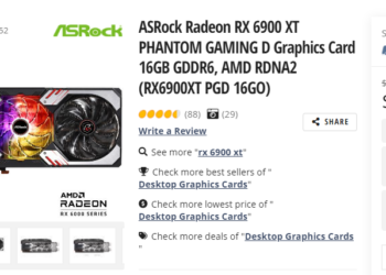 AMD Radeon RX 6900 XT 價格繼續下探，跟 1 月份相比已經便宜超過 1,000 美金