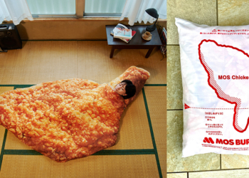 日本摩斯漢堡推出超大炸雞睡袋，只因民眾對於「摩斯炸雞」印象不夠深刻