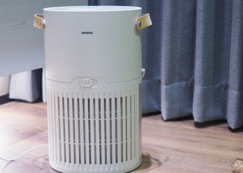HOOOD AI完美防護空氣清淨機（AH-101）開箱、評測｜戶の空氣清淨機，挑戰最輕巧、雙指提著走
