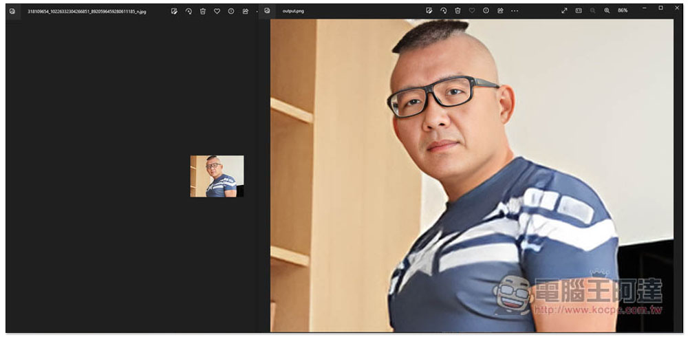 超級黑科技，CodeFormer 真正的無損放大、變清晰！將晃到的臉部、小圖片變大張 - 電腦王阿達