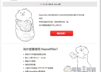 DepositFiles 單檔支援最大 10GB 的免費檔案分享空間，提供密碼保護功能