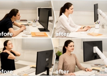 DOT STAND 自動升降螢幕支架：讓您不知不覺自動矯正坐姿的神器