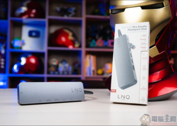 LINQ 9-in-1 SSD Pro Studio Hub 集線器，整合 Hub + SSD 外接盒、讀卡機、HDMI、高速 RJ-45、100W PD快充 九大功能