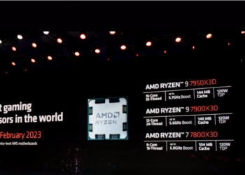 AMD 將推出主打遊戲效能的Ryzen 7000 X3D 系列處理器 最高款據稱能比Core i9-13900K擁有更好效能