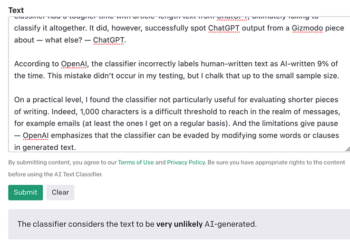 做 AI 的喊捉 AI，搞出 ChatGPT 的 OpenAI 發表能抓包人工智慧文字的偵測器（來玩玩看吧）