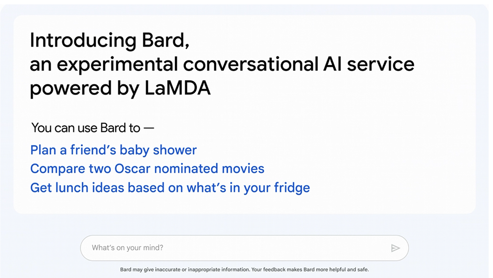 Google 對 ChatGPT 的回應「Bard」AI 聊天機器人來了，未來數週開始融入搜尋體驗啟動公測 - 電腦王阿達