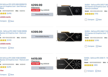 NVIDIA RTX 30 系列價格將繼續降價？國外出現 RTX 3080 只需 420 美金，其他平均售價也降 200 美金