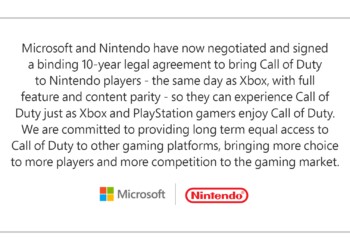 微軟與任天堂簽訂 10 年合約 包含《決勝時刻》等 Xbox 遊戲將於任天堂平台推出