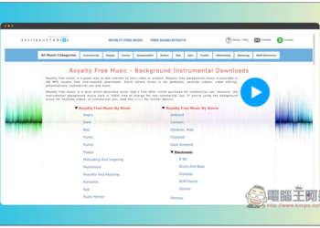 fesliyanstudios 提供大量免版稅音樂的素材網站，背景音樂、聲音特效都有