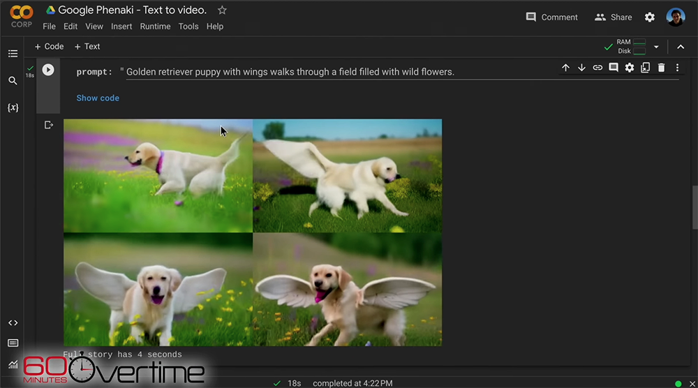 Google 實際秀出「AI 影片生成」實驗功能 Phenaki