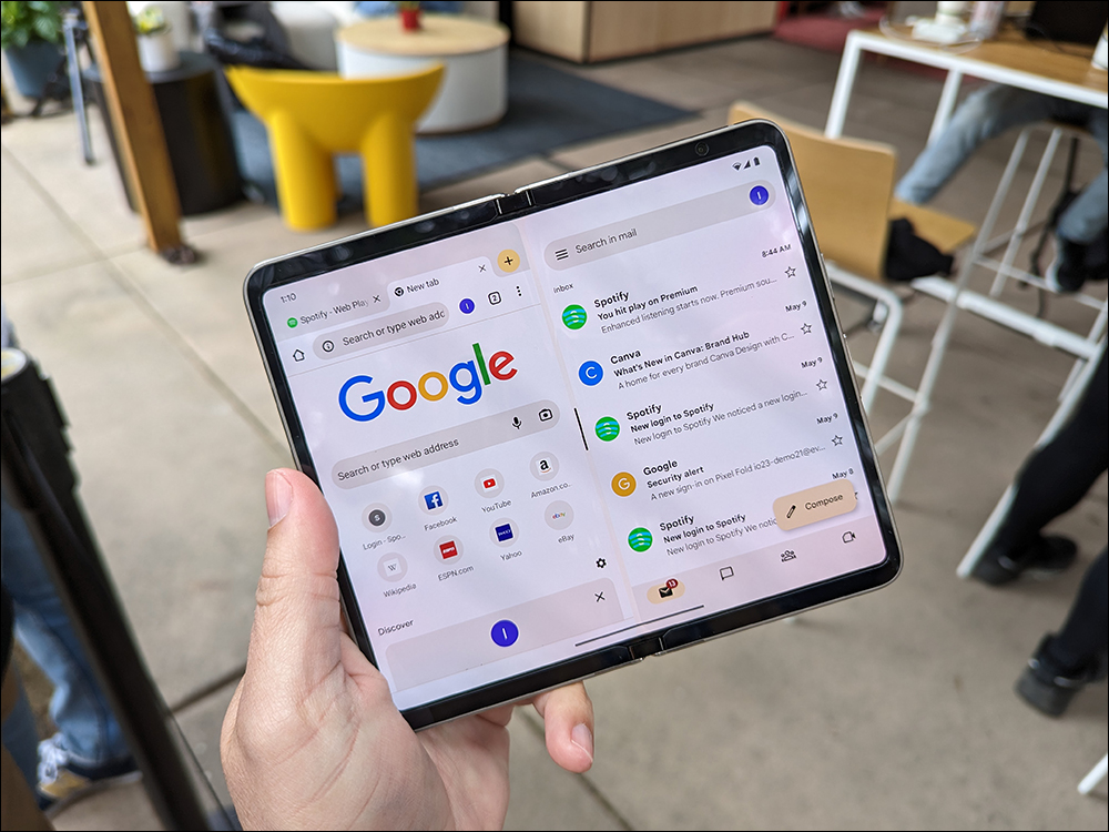 外媒實測發現 Google Pixel Fold 無法完全展開 180度 - 電腦王阿達