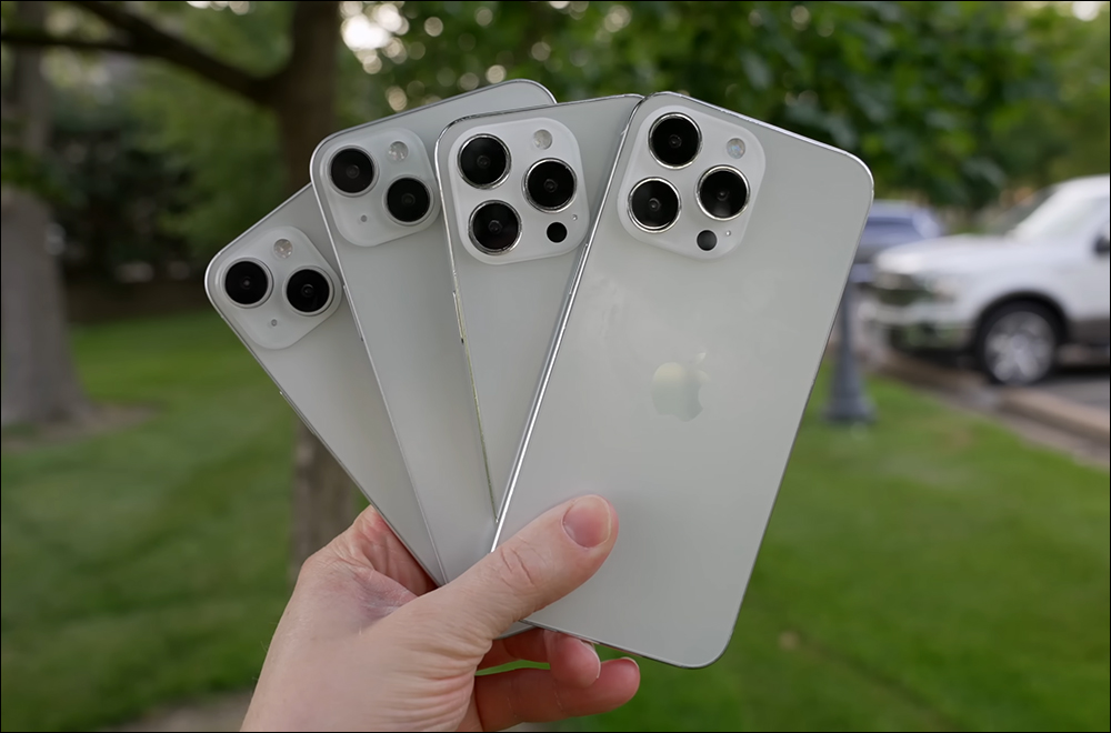 iPhone 15 全系列機模動手玩影片來了！全新圓角邊框設計、iPhone 15 Pro 系列採用鈦金屬材質中框 - 電腦王阿達
