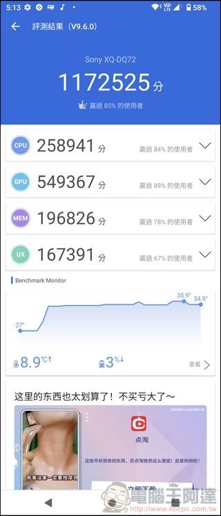Sony Xperia 1 V 效能與散熱表現測試 (4)