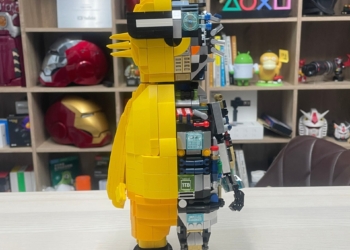 realme五週年特別紀念品，科技感滿滿的 realmeow 機器貓積木動眼看