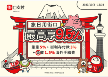 不僅免刷卡 1.5% 海外手續費，最高再享 8% 回饋！街口支付宣布與日本 PayPay 合作將於 10 月上線