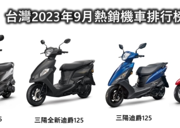 台灣機車熱銷排行榜(2023年9月)