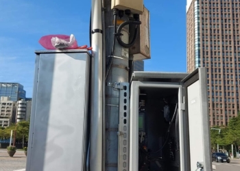 交通標誌下設Gogoro電池交換站?