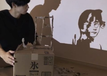 跪著看，日本tiktok創作者用牙膏和光影製作出精彩作品