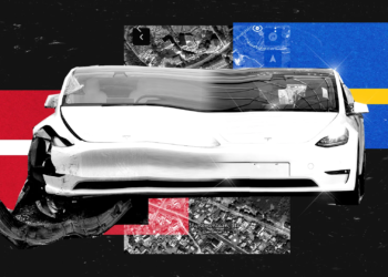 在美國撞爛的Tesla Model Y 居然在千里之外的烏克蘭浴火重生