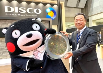 日本半導體製造商製作出熊本熊半導體晶圓送給熊本縣政府