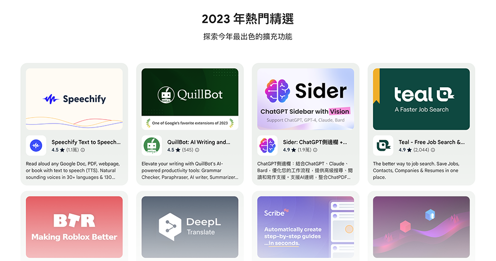 Google 公布 12 款年度熱門精選 Chrome 擴充功能