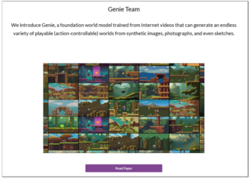 Google DeepMind 推出 Genie，給草圖圖片就能生成 AI 遊戲世界