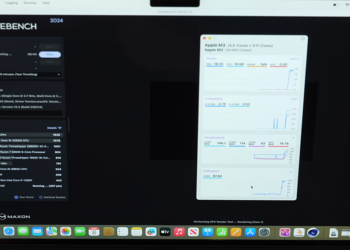 M3 MacBook Air 壓力測試出現 114 度的超高溫度，有明顯的熱節流狀況