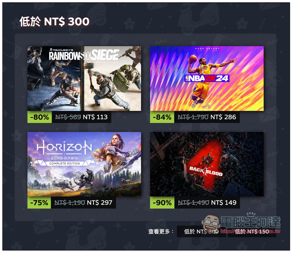 超多遊戲大作大特價！Steam 春季特賣登場，連《幻獸帕魯》也有特價 - 電腦王阿達