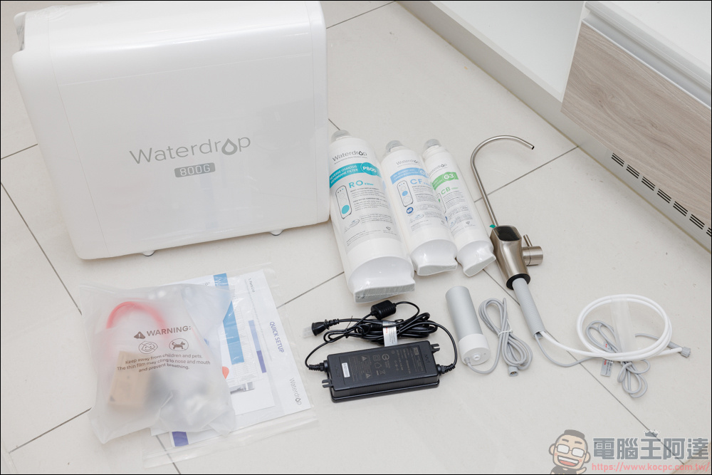 Waterdrop G3P800廚下直出RO淨水設備｜專業 SGS 檢測認證的純水，天天喝好水就是這麼 Easy！ - 電腦王阿達