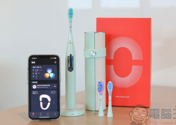 Oclean X Ultra WiFi 智慧電動牙刷開箱實測：骨傳導 AI 語音指導正確潔牙力度與區域，全齒清潔不漏刷