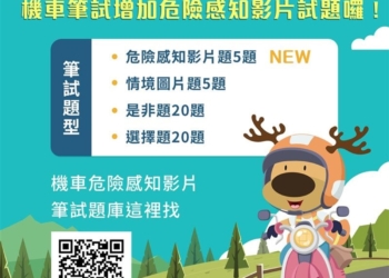 機車筆試增加危險感知影片試題