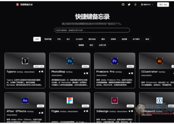 「快捷鍵備忘錄」輕鬆查詢各大軟體的常用快捷鍵，提升你的使用效率