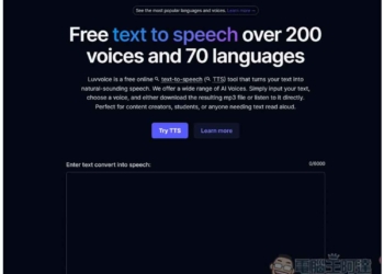 Luvvoice 線上文字轉語音免費服務，支援 70 種語言、超過 200 種聲音
