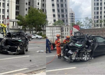 特斯拉 Model Y 再證安全性能：大貨車猛烈衝擊下，車內四人均幸免於難