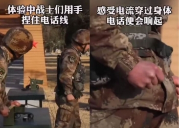 士兵化身人體導線？！網友熱議中國的人體導電訓練
