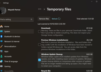 Windows 11 24H2 更新後出現近 9GB 的暫存檔無法刪除，多位網友抱怨