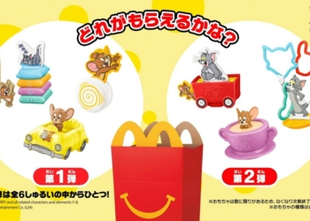 日本麥當勞將與湯姆貓與傑利鼠 85 週年合作推出共 6 款玩具，喜歡湯姆與傑利的朋友們千萬不要錯過