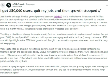 一位獨立開發者衝動辭職的後悔故事：App 獲 25 萬免費用戶後就辭職，現在不僅停滯，變現也困難