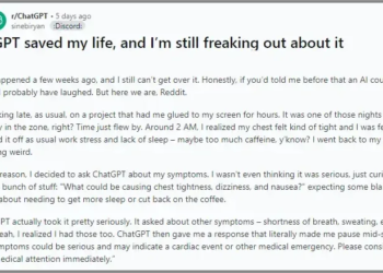 Reddit 破 5 萬點讚的「ChatGPT 救了我的命」文章，發文者承認所有內容都是用 AI 寫的