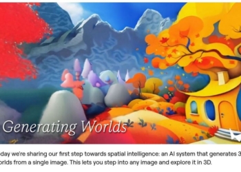 AI 教母李飛飛推出能夠使用單一靜態圖片生成 3D 世界的系統