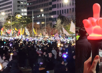 韓國民眾將罷免總統示威活動變成街頭 K-Pop 音樂派對？各家應援手燈紛紛出動，現場宛如 MAMA 演唱會