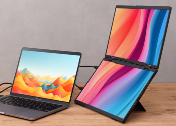 THANKO 推出 360 度翻轉的可攜式螢幕：配備雙 14 吋螢幕，支援 Mac/Windows 雙系統、 Switch 和 PS5 等遊戲機