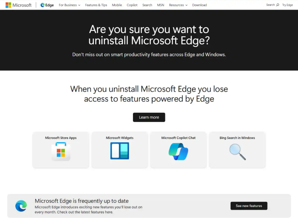 微軟官方的「如何移除 Edge 騙人網頁」引爭議，現已悄悄刪除 - 電腦王阿達