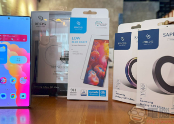  imos Samsung Galaxy S25 系列 SOLID-EX2 萊因認證低藍光玻璃保貼，全套防護一站到位