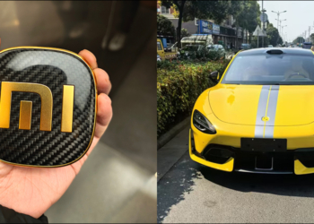 小米首批 Xiaomi SU7 Ultra 的「24K 金碳纖維車標」，交車不到半個月已被撬掉