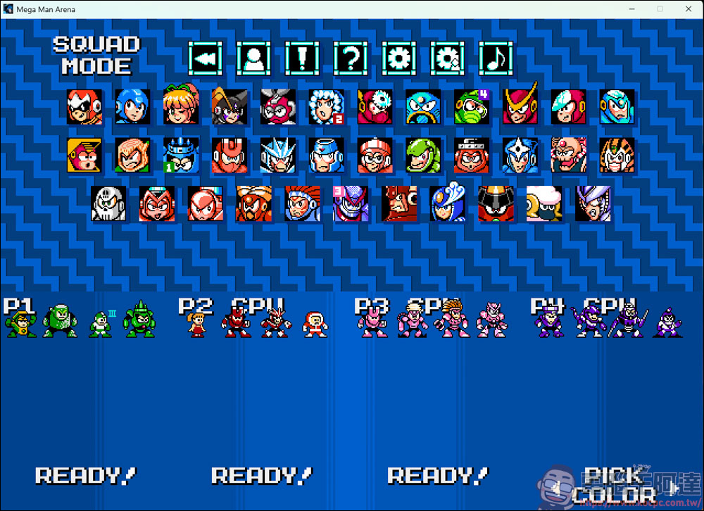 《Mega Man Arena》：粉絲自製洛克人角色大亂鬥，支援四人對戰！ - 電腦王阿達