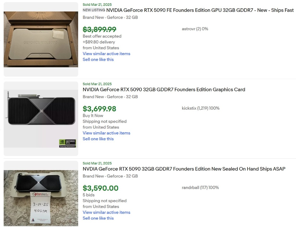 國外網友分享 NVIDIA GeForce RTX 5090 創始版的價格追蹤數據，二手價正緩慢下跌 - 電腦王阿達