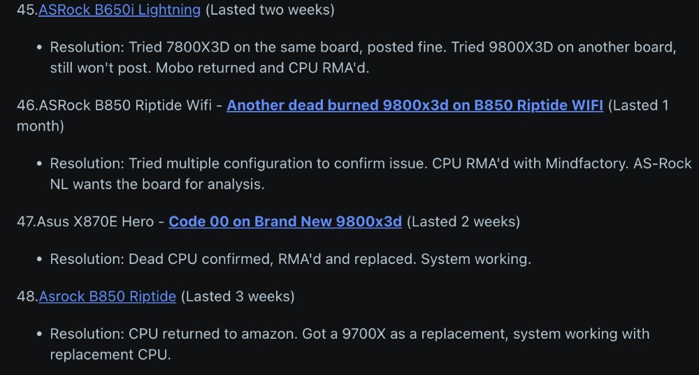 災情？已有超過 100 個 Ryzen 7 9800X3D 故障案例，有些甚至用一小時不到就掛了 - 電腦王阿達