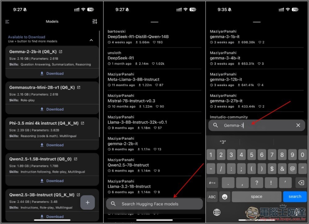 PocketPal AI 讓 iPhone 運行本地 AI 聊天機器人，支援從 Hugging Face 下載模型 - 電腦王阿達